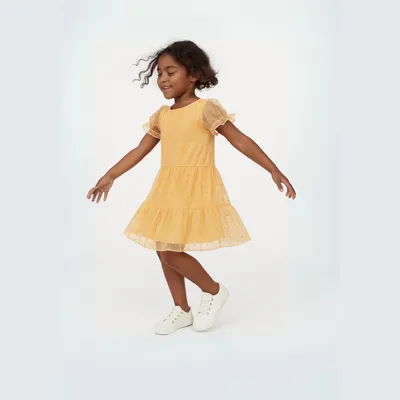 Produktbild von Minoti Kleid Orange Gr. 152 für Mädchen