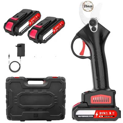 Image de Sécateur électrique, alimenté par batterie, design ergonomique, kit standard de 1200W