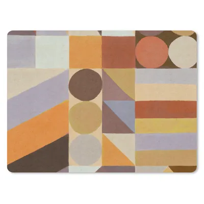 Produktbild von MuchoWow® Mauspad Mousepad Geometrie - Formen - Farben - Pastell 23x19 cm - Mousepads - Maus Mat - Pad - Mausunterlage - Schreibtischunterlage - Mauspad