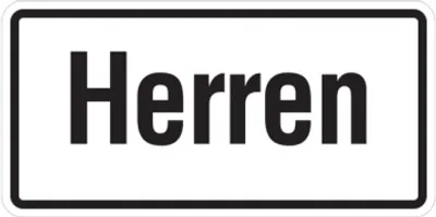 Produktbild von Dreifke® WC-Schild, Herren, Folie, 50 x 100 mm, Folie selbstklebend 1 Stk.