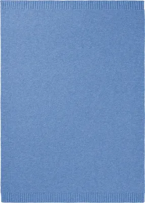 Produktbild von Biederlack Plaid mit Patentrand Lovely & Sweet Farbe Wool Knit blue Größe 75 x 100