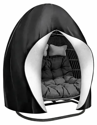 Image de Housse imperméable pour fauteuil suspendu, conçue pour une utilisation en extérieur, avec fermeture éclair et cordon de serrage