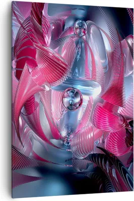Produktbild von Bild auf Leinwand - Leinwandbild - Einteilig - Abstraktion Chemie Kybernetik - 70x100cm - Wand Bild - Wandbilder - Leinwanddruck - Wanddekoration - Leinwand bilder - Wandbild - PA70x100-2333