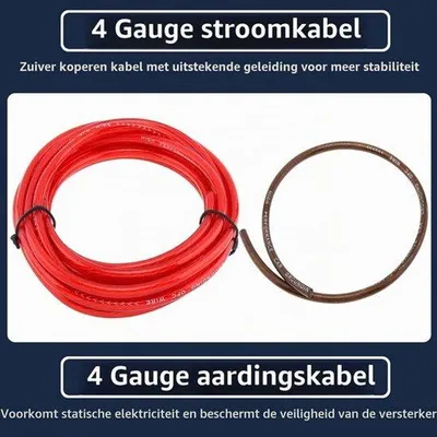 Productafbeelding van 4GA bedradingsset autoversterker 4AWG kabelset versterker