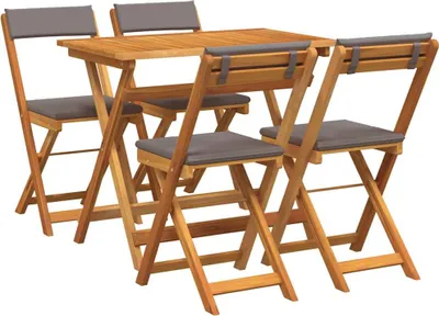 Image de Ensemble bistrot 5 pcs Huile Naturelle Bois d'Acacia Massif