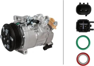 Image de Compresseur de climatisation 12 V, Ø 110 mm – L'expertise thermique HELLA pour, entre autres, le FORD TRANSIT