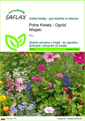 Zdjęcie produktu dla SAFLAX - Polne Kwiaty - Ogród Wiejski - 1000 Nasiona - Mix