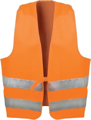 Produktbild von Warnweste 'Mischgewebe', orange, EN471 CE-Cat: II, Doppelringverschluß