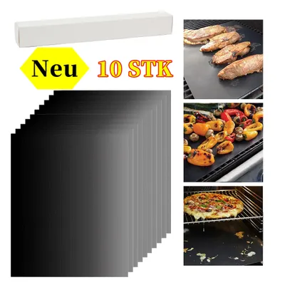 Foydream BBQ Grillmatten 6er Set - Antihaft & Wiederverwendbar | Ideal Für Grill & Backofen