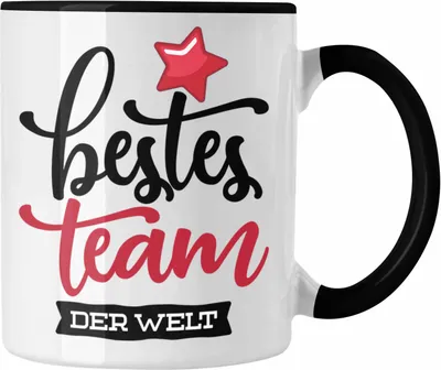 Produktbild von Trendation - Team Kaffeetassen Geschenkidee für beste Team der Welt (Schwarz)
