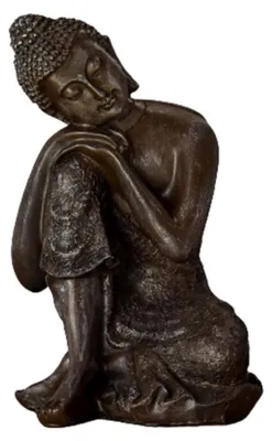 Immagine prodotto di Statua di Buddha seduto in bronzo Zen Arome 18cm figura decorativa