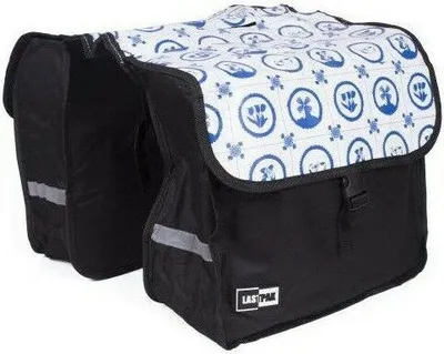Produktbild von Doppel Fahrrad Tasche Gepäcktasche Fahrradtasche Seitentasche Schwarz mit Rot 35x15x33cm NEU