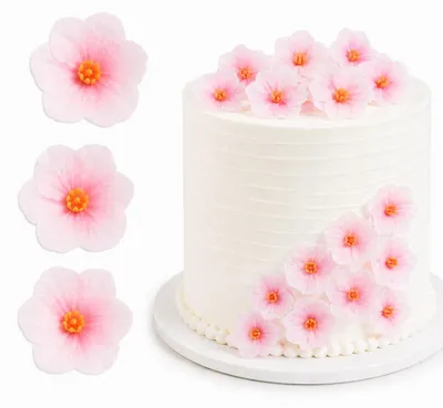 Produktbild von Blüten Aus Weihnachtsoblaaten – Hortensie, 3,7 Cm, Puderrosa, 3 Stück, Kuchendekoration