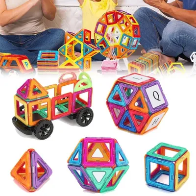Image de Blocs de construction magnétiques, 119 pièces, jouet. Blocs magnétiques pour enfants