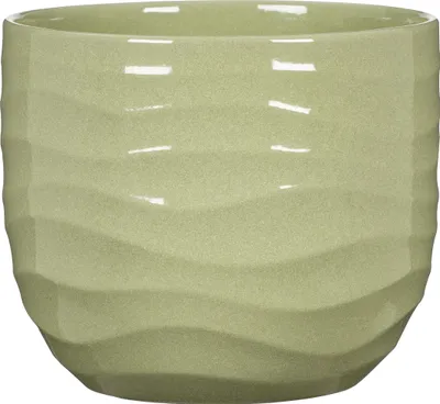 Produktbild von Scheurich Breeze, Blumentopf aus Keramik, Farbe: Rush Grass, 23,8 cm Durchmesser, 20,3 cm hoch, 6,909 l Vol.
