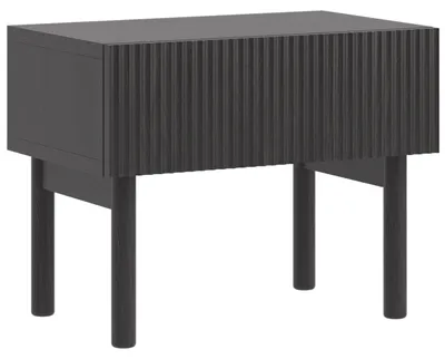 Produktbild von Selsey Nolie - Nachttisch mit Schubalde, Holzoptik Esche Schwarz, 50 cm