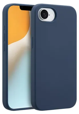 Immagine prodotto di Custodia in silicone liquido Accezz con MagSafe iPhone 16e - Blu scuro
