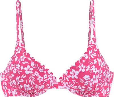 Produktbild von VIVANCE Bügel-Bikini-Top Leni neonpink-weiß Größe 34 Cup A