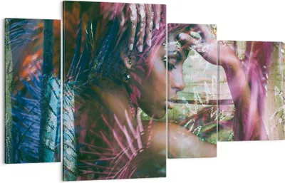 Produktbild von Bild auf Leinwand - Leinwandbild - frau modern - 120x70cm - Wand Bild - Wanddeko - Wandbilder - Leinwanddruck - Bilder - Kunstdruck - Wanddekoration - Leinwand bilder - Wandkunst - DL120x70-3501