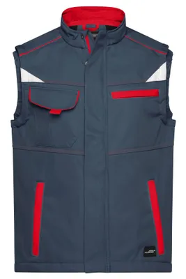 Produktbild von Workwear Softshell Vest - COLOR - carbon/red, Gr. 4XL