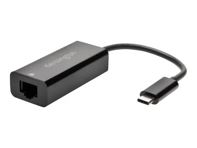 Zdjęcie produktu dla Kensington Adapter CA1100E z USB-C na Ethernet, Przewodowa, USB Type-C, Ethernet, Czarny