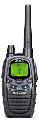 Image de Midland G7 Pro Walkie Talkie radio bidirectionnelle 69 canaux 446.00625 - 446.09375 MHz Noir