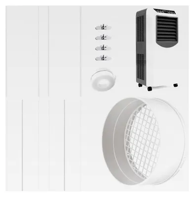 Produktbild von Fensterkanal-Set für Innentrockner - Entlüftungsset mit Auspuffrohren und Schläuchen