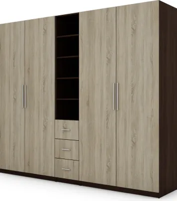 Produktbild von Meblast | Schrank 260/220; Dunkles Sonoma / Helles Sonoma - Premium Beschläge | Möbel, Aufbewahrung, Design