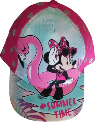 Image de Casquette Disney Minnie Mouse, casquette de base "Summer Time" , rose avec points brillants, taille 48