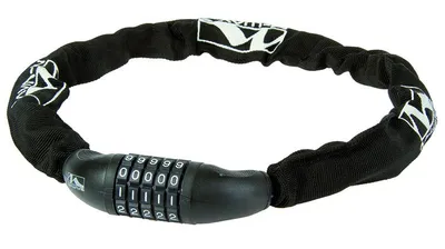 Produktbild von Messingschlager Kombinations-Kettenschloss D 6.8,5, M-WAVE, Stahl, L=850mm, Ø=6mm, schwarz