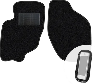 Produktbild von moto-MOLTICO Vorne Fußmatten Auto Velours Autoteppiche Schwarz Automatten Set 2-teilig passend für Mitsubishi Space Vagon 1993-1998