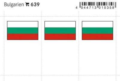 Produktbild von Lindner 639 Flaggen-Sticker: Bulgarien