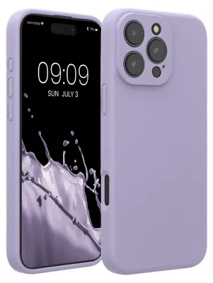 Produktbild von kwmobile Handyhülle für Apple iPhone 16 Pro Max Hülle - gummierte Handy Silikon Case für iPhone 16 Pro Max - Schutzhülle Cover - Lavendel