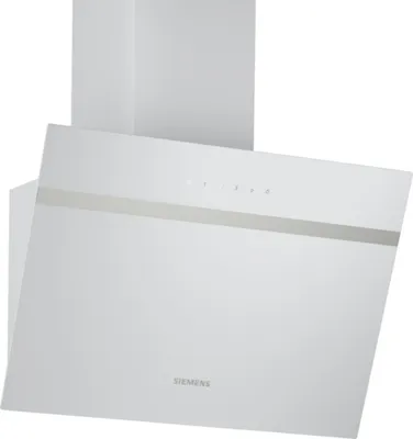Siemens iQ100, Wandesse, 60 cm, Weiß mit Glasschirm LC65KDK20 Frontansicht