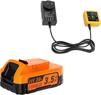 Immagine prodotto di Batteria + caricabatteria per utensili elettrici - Sostituzione DCBP034 - Li‑Ion 20V - Capacità 3,5Ah (3500 mAh) - Compatibile con DCBP520 DCB206 DCB200 DCB201 - Beige