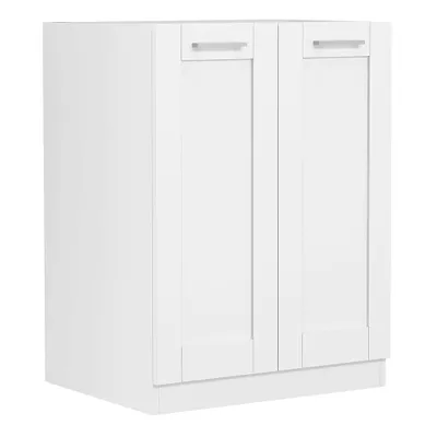 Image de Meuble de cuisine | Dimensions env. H. 82 x W. 60 x. T. 46 cm | Armoire basse avec deux portes tournantes en style maison de campagne | Mobilier de cuisine – Colura