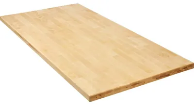 Produktbild von Tischplatte aus Esche - 1200 x 750 x 38 mm - Tragfähigkeit: 150 kg - Natürliche Farbe - Für Schreibtisch und Arbeitsplatz