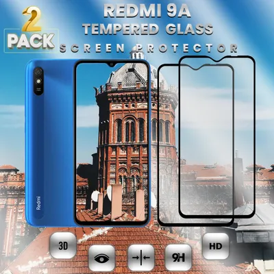 Obrázek produktu pro 2 balení Xiaomi Redmi 9A - Tvrzené sklo 9H - Vysoce kvalitní 3D ochrana displeje