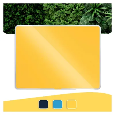 Produktbild von Magnetisches Glas-Whiteboard, 600 x 400 mm, Warmes Gelb, Cosy-Serie