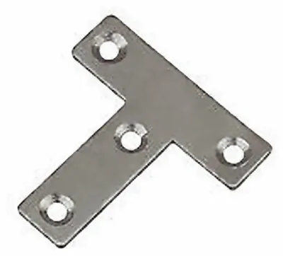 Produktbild von Edelstahl T-Blech Lochplatten Holzverbinder Lochblech Flachverbinder 5-18 50x50mm 10 Stück