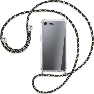 Produktbild von Handykette Backcover-Schutzhülle mit Band (Metall silberfarben) für Sony Xperia XZ Premium - camouflage