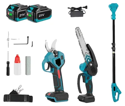 Obrázek produktu pro Elektrická řetězová pila, bezkartáčový motor, nastavitelná délka, 2 baterie