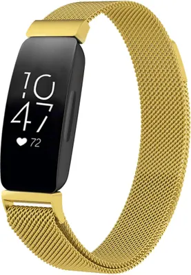 Image de imoshion Bracelet magnétique milanais pour le Fitbit Inspire - Taille M - Or
