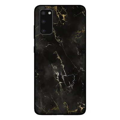 Image de Smartphonica Coque pour Samsung Galaxy S20 avec impression marbre - Coque arrière TPU design marbre - Noir