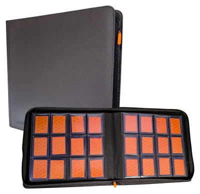 Produktbild von Toploader Sammelalbum mit Reißverschluss | Binder TCG 4 x 3 für Sammelkarten – Kapazität 48 Karten | Sammelkartenalbum 2 Blatt | Card Binder Toploader 12 Taschen