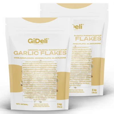 Produktbild von Knoblauchflocken 10kg Naturrein Gastronomie Fleisch Fisch Gemüse Intensiv GiDeli