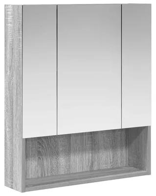 Productafbeelding van vidaXL Badkamerspiegelkast Sonoma-grijs, 60 x 14,5 x 70 cm