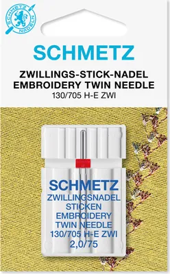 Obrázek produktu pro Jehly vyšívací 130/705 H-E ZWI NE 2,0 SMS 75 EMBROIDERY