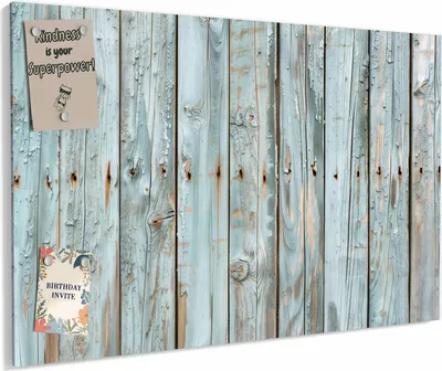 Produktbild von Magnettafel 60x40cm magnetisch & beschreibbar Metall-Board - Holz von Verwittertes