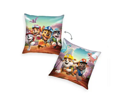Produktbild von Herding Paw Patrol - Dino Rescue Dekokissen Dekokissen Gr. 40/40 cm Rubble & Zuma